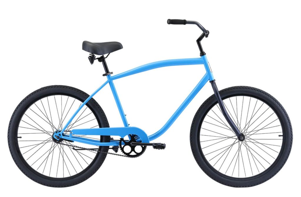 blue beach cruiser bike
