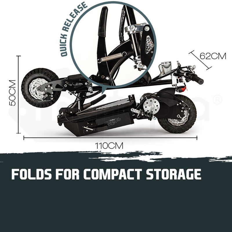 diagram of folding an e scooter